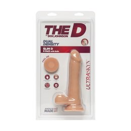 Doc Johnson - Realistyczne dildo z jądrami Slim D 15 cm Doc Johnson