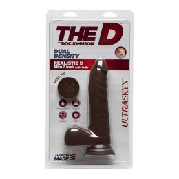 Doc Johnson - Realistyczne dildo z jądrami Slim D 18 cm Doc Johnson