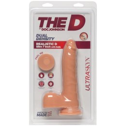 Doc Johnson - Realistyczne dildo z jądrami Slim D 18 cm Doc Johnson