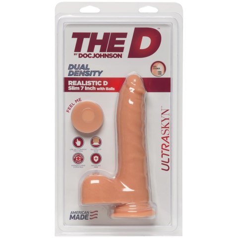 Doc Johnson - Realistyczne dildo z jądrami Slim D 18 cm Doc Johnson Doc Johnson - Realistyczne dildo z jądrami Slim D 18 cm Doc Johnson