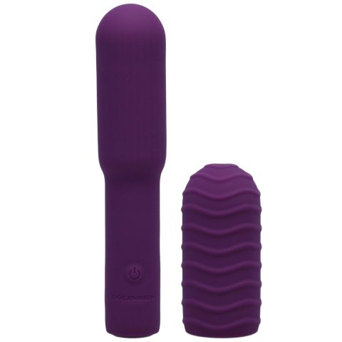 Doc Johnson - Mini Wibrator z Wymienną Nakładką - 10 cm Doc Johnson Doc Johnson - Mini Wibrator z Wymienną Nakładką - 10 cm Doc Johnson