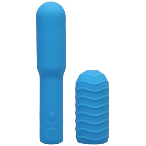 Doc Johnson - Mini Wibrator z Wymienną Nakładką - 10 cm Doc Johnson Doc Johnson - Mini Wibrator z Wymienną Nakładką - 10 cm Doc Johnson