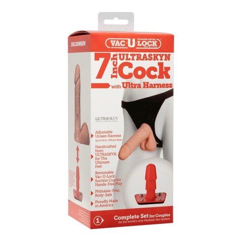 Doc Johnson - Uprząż z dildo - 18 cm Doc Johnson Doc Johnson - Uprząż z dildo - 18 cm Doc Johnson
