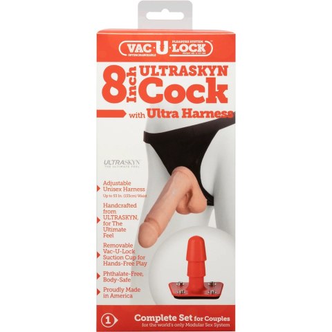 Doc Johnson - Uprząż z dildo - 20 cm Doc Johnson Doc Johnson - Uprząż z dildo - 20 cm Doc Johnson