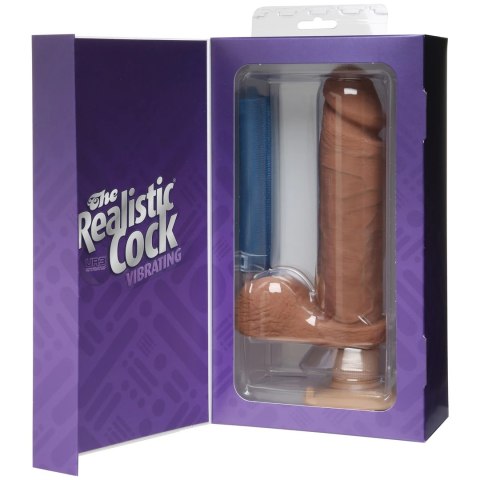 Doc Johnson - Wibrujące Dildo z jądrami i przyssawką 20 cm Doc Johnson Doc Johnson - Wibrujące Dildo z jądrami i przyssawką 20 cm Doc Johnson