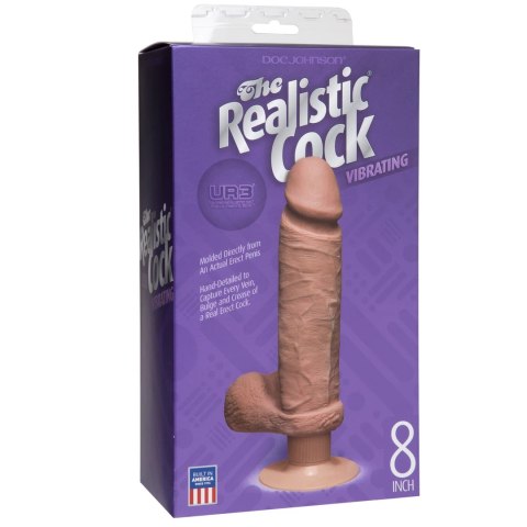 Doc Johnson - Wibrujące Dildo z jądrami i przyssawką 20 cm Doc Johnson Doc Johnson - Wibrujące Dildo z jądrami i przyssawką 20 cm Doc Johnson