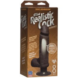 Doc Johnson - Wibrujące Dildo z jądrami i przyssawką 20 cm Doc Johnson