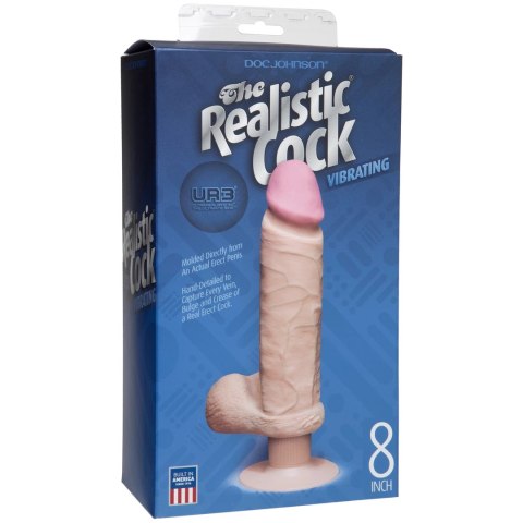 Doc Johnson - Wibrujące Dildo z jądrami i przyssawką 20 cm Doc Johnson Doc Johnson - Wibrujące Dildo z jądrami i przyssawką 20 cm Doc Johnson