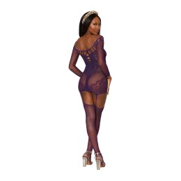 Dreamgirl - Siateczkowa sukienka z paskami do pończoch - rozmiar uniwersalny Dreamgirl
