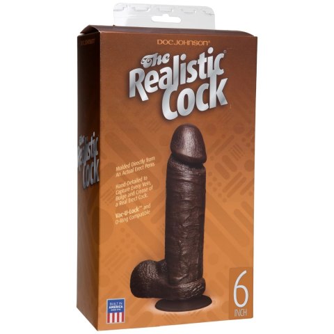 Doc Johnson - Dildo z jądrami i przyssawką 16 cm Doc Johnson Doc Johnson - Dildo z jądrami i przyssawką 16 cm Doc Johnson