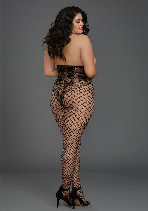 Dreamgirl - Bodystocking z otwartymi miseczkami - plus size Dreamgirl Dreamgirl - Bodystocking z otwartymi miseczkami - plus size Dreamgirl