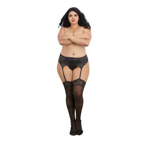 Dreamgirl - Pas + pończochy Sheer - plus size Dreamgirl Dreamgirl - Pas + pończochy Sheer - plus size Dreamgirl