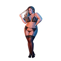 Magic Silk - Zestaw podwiązki + stringi + biustonosz - plus size Magic Silk