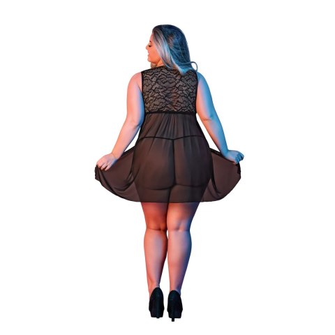 Magic Silk - Babydoll z odkrytymi plecami + stringi - plus size Magic Silk Magic Silk - Babydoll z odkrytymi plecami + stringi - plus size Magic Silk