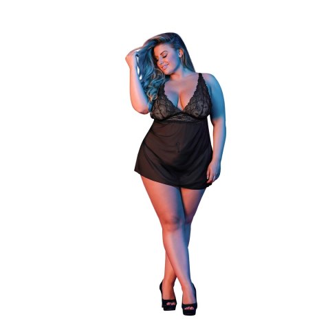Magic Silk - Babydoll z otwartymi plecami - plus size Magic Silk Magic Silk - Babydoll z otwartymi plecami - plus size Magic Silk