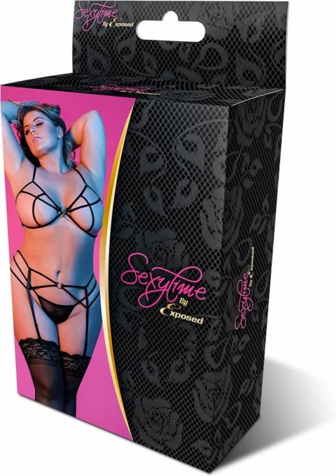 Magic Silk - Komplet biustonosz, podwiązki + stringi - plus size Magic Silk Magic Silk - Komplet biustonosz, podwiązki + stringi - plus size Magic Silk
