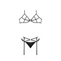 Magic Silk - Komplet biustonosz, podwiązki + stringi - plus size Magic Silk