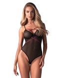 Obsessive - Seksowne Półprzezroczyste Body Z Różowymi Paseczkami Novenes M/L Obsessive