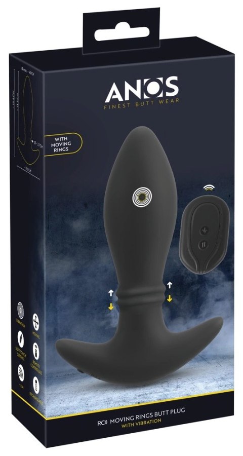 Anos - Wibrujący Korek Analny RC Moving Rings Butt Plug You2Toys Anos - Wibrujący Korek Analny RC Moving Rings Butt Plug You2Toys