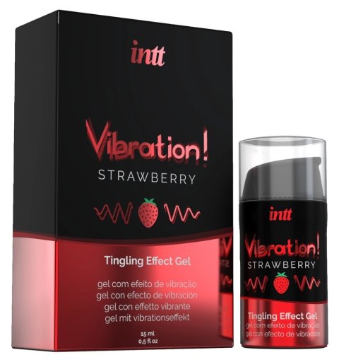 INTT - Żel Wibracyjny Z Efektem Mrowienia Truskawka 15 ml Intt INTT - Żel Wibracyjny Z Efektem Mrowienia Truskawka 15 ml Intt