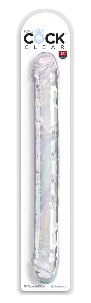 KKC - Podwójne Przezroczyste Dildo 18in. Double Dildo Clear 46 CM King Cock Clear KKC - Podwójne Przezroczyste Dildo 18in. Double Dildo Clear 46 CM King Cock Clear