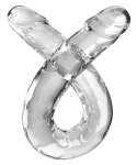 KKC - Podwójne Przezroczyste Dildo 18in. Double Dildo Clear 46 CM King Cock Clear