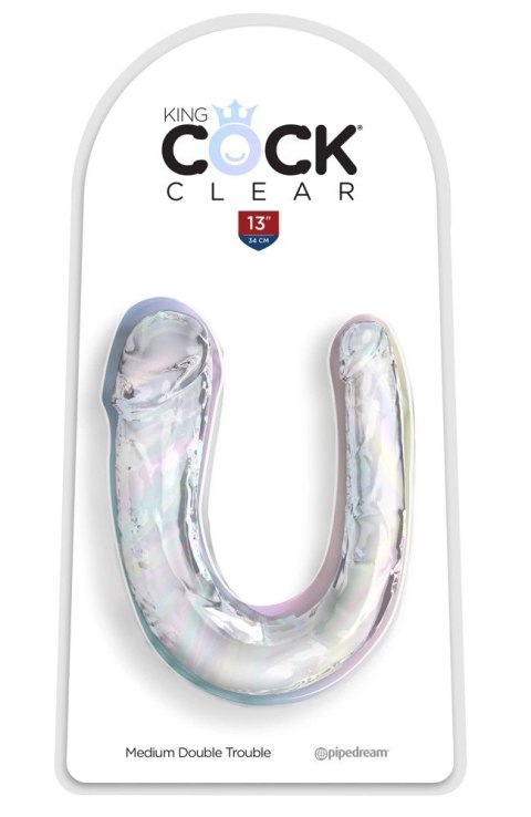 KKC - Podwójne Przezroczyste Dildo Medium Double Trouble 33 CM King Cock Clear KKC - Podwójne Przezroczyste Dildo Medium Double Trouble 33 CM King Cock Clear
