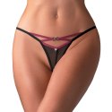 Obsessive - Seksowne Stringi Bez Krocza Z Różowym Paseczkiem Novenes M/L Obsessive