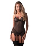 Obsessive - Seksowny 2-Częściowy Komplecik Z Paskami Do Pończoch Novenes XL/2XL Obsessive