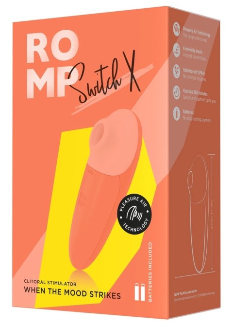 ROMP - Elegancki Wibrator Z Pulsującymi Wibracjami Powietrza Switch X ROMP ROMP - Elegancki Wibrator Z Pulsującymi Wibracjami Powietrza Switch X ROMP