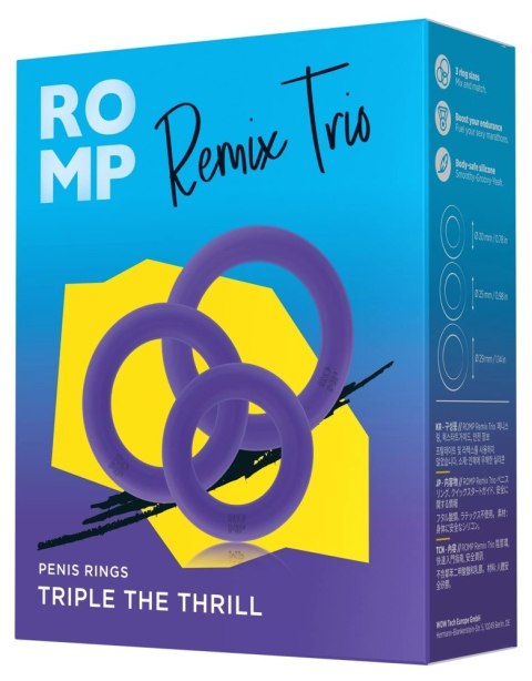 ROMP - Zestaw Pierścieni Na Penisa I Jądra Remix Trio ROMP ROMP - Zestaw Pierścieni Na Penisa I Jądra Remix Trio ROMP