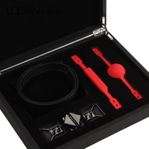 LOCKINK - Zestaw knebel kulkowy i knebel - gryzak Lockink LOCKINK - Zestaw knebel kulkowy i knebel - gryzak Lockink