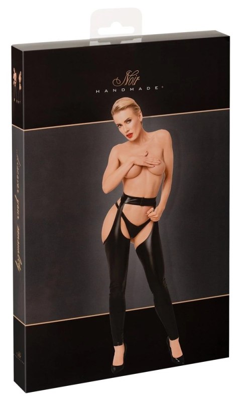Noir - Seksowne Obcisłe Czarne Spodnie Bez Kroku XL Noir Noir - Seksowne Obcisłe Czarne Spodnie Bez Kroku XL Noir