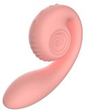 Snail Vibe - Wibrator Ślimak Zakrzywiony Ze Stymulacją Łechtaczki Gizi Brzoskwiniowy Snail Vibe