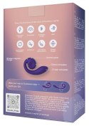 Snail Vibe - Wibrator Ślimak Zakrzywiony Ze Stymulacją Łechtaczki Gizi Fioletowy Snail Vibe