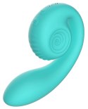 Snail Vibe - Wibrator Ślimak Zakrzywiony Ze Stymulacją Łechtaczki Gizi Turkusowy Snail Vibe