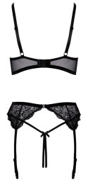 Cottelli LINGERIE - Seksowne Koronkowy 3-Częściowy Komplecik Czarny 85B/L Cottelli LINGERIE