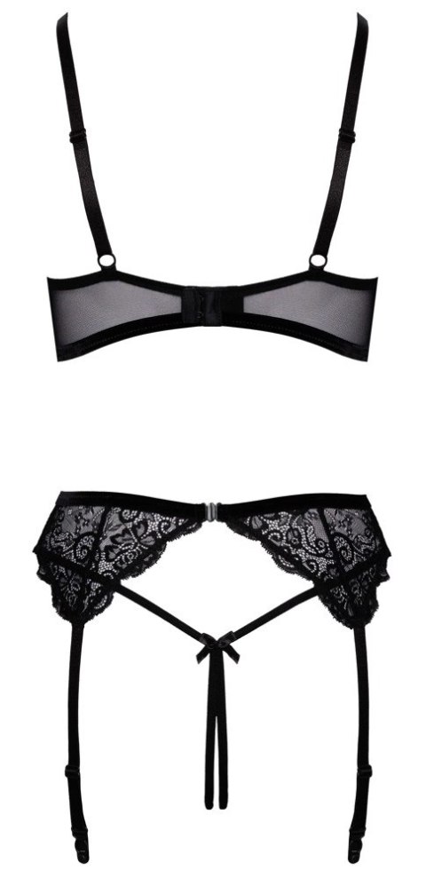 Cottelli LINGERIE - Seksowne Koronkowy 3-Częściowy Komplecik Czarny 85B/L Cottelli LINGERIE Cottelli LINGERIE - Seksowne Koronkowy 3-Częściowy Komplecik Czarny 85B/L Cottelli LINGERIE