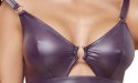 Cottelli LINGERIE - Seksowny Miękki Biustonosz I Otwarte Majteczki Fioletowe L Cottelli LINGERIE