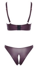 Cottelli LINGERIE - Seksowny Miękki Biustonosz I Otwarte Majteczki Fioletowe L Cottelli LINGERIE