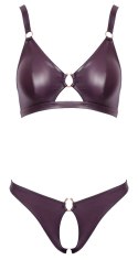 Cottelli LINGERIE - Seksowny Miękki Biustonosz I Otwarte Majteczki Fioletowe M Cottelli LINGERIE
