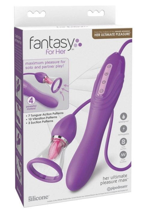Fantasy For Her - Wibrator Ssący Z Języczkiem Do Lizania FFH Her Ultimate Pleasure MaxP Fantasy For Her Fantasy For Her - Wibrator Ssący Z Języczkiem Do Lizania FFH Her Ultimate Pleasure MaxP Fantasy For Her