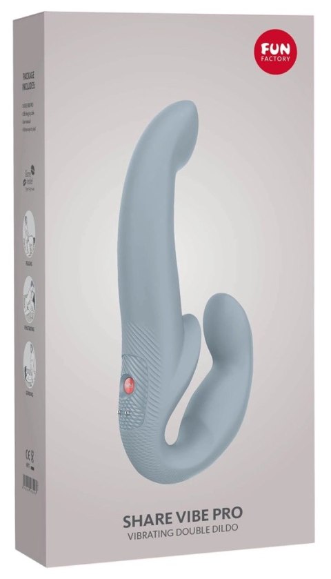 Fun Factory - Podwójne Dildo Z Wibracjami Share Vibe Pro Cool Szare Fun Factory Fun Factory - Podwójne Dildo Z Wibracjami Share Vibe Pro Cool Szare Fun Factory