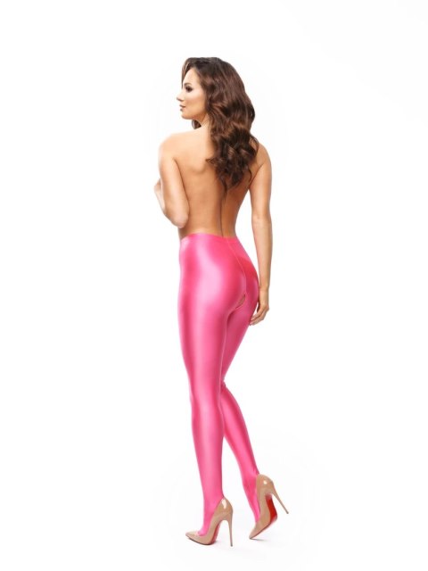 P800 - Błyszczące Rajstopy Z Erotycznym Wycięciem - Pink XL MissO P800 - Błyszczące Rajstopy Z Erotycznym Wycięciem - Pink XL MissO