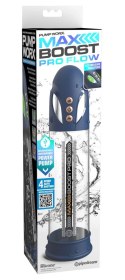 Pump Worx - Przezroczysta Pompka Do Penisa Wyświetlacz LED Max Pro Flow Blue Pump Worx