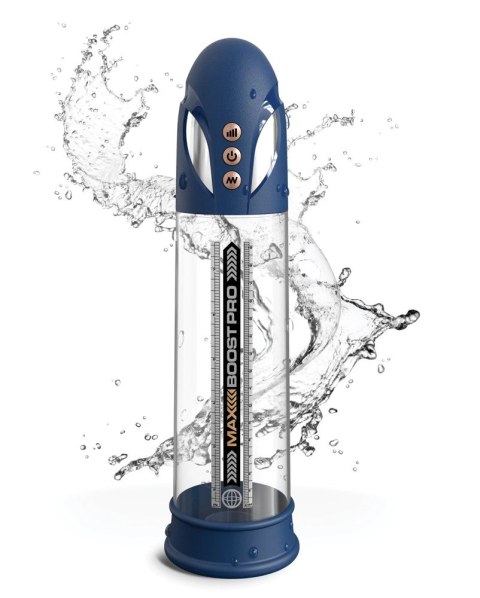 Pump Worx - Przezroczysta Pompka Do Penisa Wyświetlacz LED Max Pro Flow Blue Pump Worx Pump Worx - Przezroczysta Pompka Do Penisa Wyświetlacz LED Max Pro Flow Blue Pump Worx