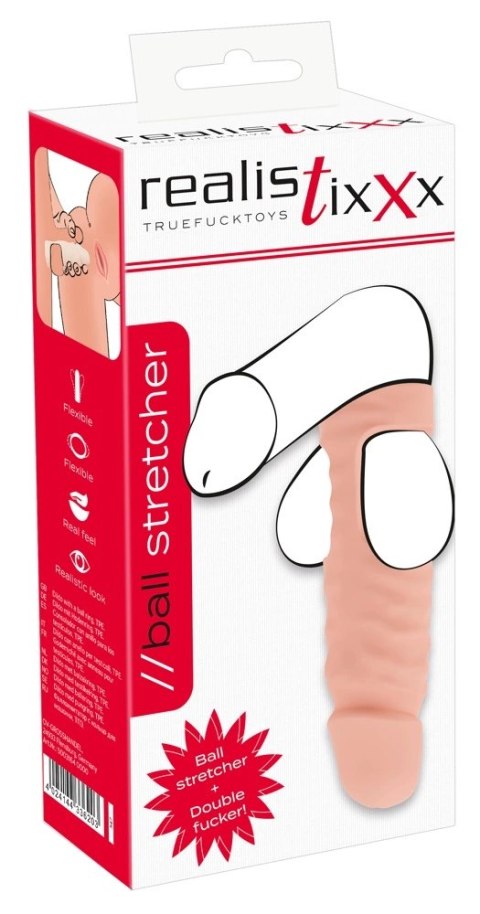 Realistixxx - Nakładka Na Jądra Do Podwójnej Penetracji 14.8 cm Realistixxx Realistixxx - Nakładka Na Jądra Do Podwójnej Penetracji 14.8 cm Realistixxx