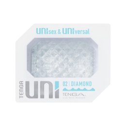Tenga - Uniwersalna Nakładka Do Masturbacji Siebie Lub Partnerki Uni Diamond Przezroczysty Tenga