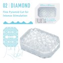 Tenga - Uniwersalna Nakładka Do Masturbacji Siebie Lub Partnerki Uni Diamond Przezroczysty Tenga