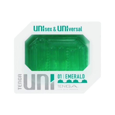 Tenga - Uniwersalna Nakładka Do Masturbacji Siebie Lub Partnerki Uni Emerald Zielony Tenga
